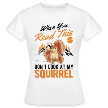 Écureuil Cadeau Écureuil Gris - T-shirt Femme - blanc - Devant - AI Model Female 172 dark (172cm)