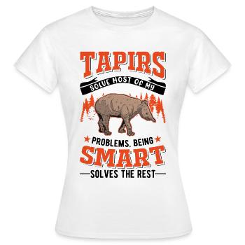Tapir Tapir des plaines Tapirdae Tapir - T-shirt Femme - blanc - Devant - AI Model Female 172 dark (172cm)