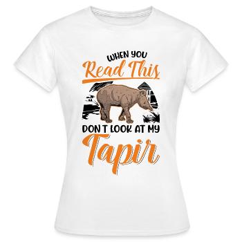 Tapir Tapir des plaines Tapirdae Tapir - T-shirt Femme - blanc - Devant - AI Model Female 172 dark (172cm)