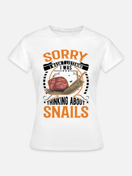 Schnecke Geschenk Weinbergschnecke - Frauen T-Shirt - Weiß