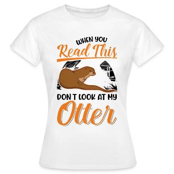 Loutre Cadeau Loutre Loutre Loutre Loutre de mer - T-shirt Femme - blanc - Devant - AI Model Female 172 dark (172cm)