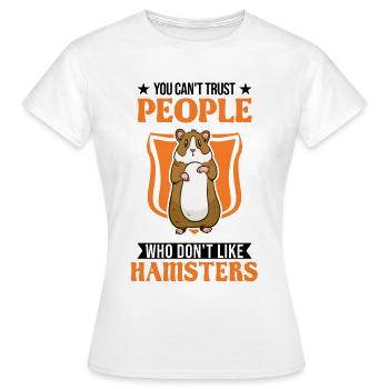 Hamster Hamster Roue Golden Hamster Hamster - T-shirt Femme - blanc - Devant - AI Model Female 172 dark (172cm)