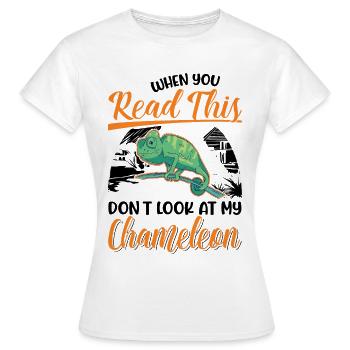 Caméléon Cadeau Caméléon - T-shirt Femme - blanc - Devant - AI Model Female 172 dark (172cm)