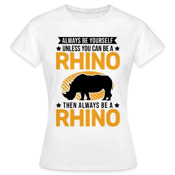 Rhinocéros Rhinocéros Rhinocéros - T-shirt Femme - blanc - Devant - AI Model Female 172 dark (172cm)