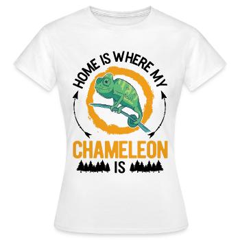 Caméléon Accueil Caméléon - T-shirt Femme - blanc - Devant - AI Model Female 172 dark (172cm)