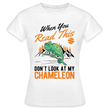 Caméléon Cadeau Caméléon - T-shirt Femme - blanc - Devant - AI Model Female 172 dark (172cm)
