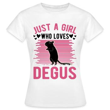 Degu Fille Arbuste Rat Forest Degu - T-shirt Femme - blanc - Devant - AI Model Female 172 dark (172cm)