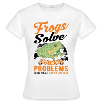 Grenouille cadeau Rainette - T-shirt Femme - blanc - Devant - AI Model Female 172 dark (172cm)