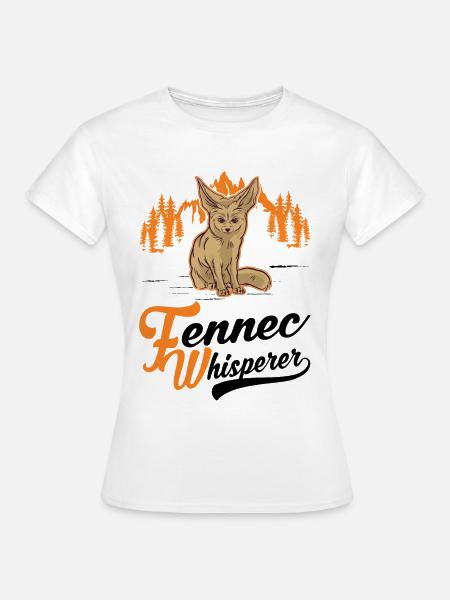 Fennek Flüsterer Fennec Wüstenfuchs - Dame-T-shirt - hvid