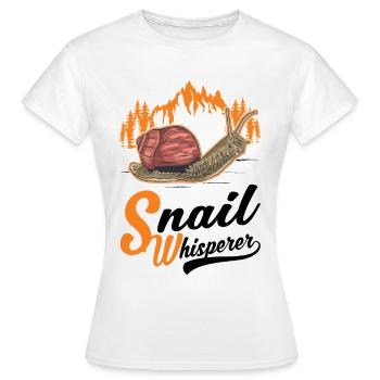 Schnecken Flüsterer Snail Whisperer - Frauen T-Shirt - Weiß - Vorne - AI Model Female 172 dark (172cm)