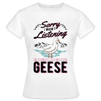 Oies Cadeau Oie Éleveur Oie Oie - T-shirt Femme - blanc - Devant - AI Model Female 172 dark (172cm)