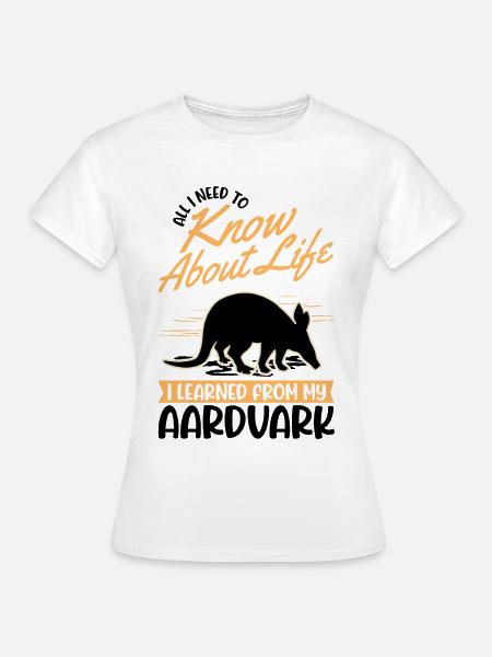 Erdferkel Geschenk Aardvark - Frauen T-Shirt - Weiß