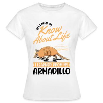 Le tatou dit le tatou - T-shirt Femme - blanc - Devant - AI Model Female 172 dark (172cm)