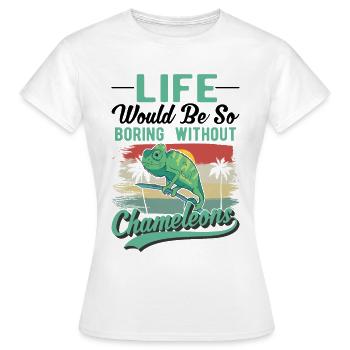 Caméléon Cadeau Caméléon - T-shirt Femme - blanc - Devant - AI Model Female 172 dark (172cm)