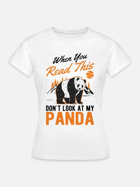 Panda Liebhaber Pandabär Geschenk - Frauen T-Shirt - Weiß