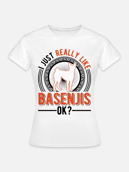 Ik hou gewoon van Basenji's - Vrouwen T-shirt - wit
