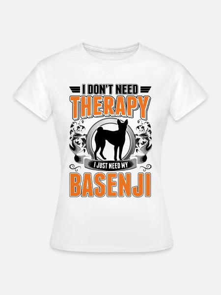 Basenji Therapie - Vrouwen T-shirt - wit