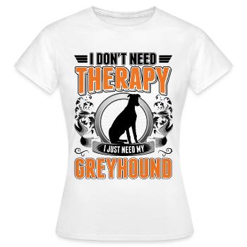 Greyhound Therapy Greyhound Galgo - T-shirt Femme - blanc - Devant - AI Model Female 172 dark (172cm)