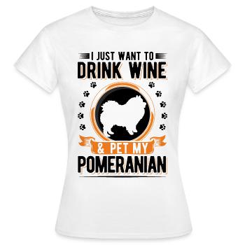 Vin de Poméranie et de Poméranie - T-shirt Femme - blanc - Devant - AI Model Female 172 dark (172cm)