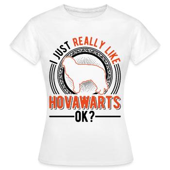 J’aime bien Hovawarts - T-shirt Femme - blanc - Devant - AI Model Female 172 dark (172cm)
