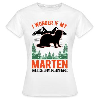 Martre Cadeau Pin Martre Vison - T-shirt Femme - blanc - Devant - AI Model Female 172 dark (172cm)