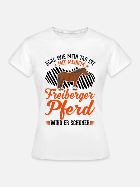 Freiberger Pferd - Frauen T-Shirt - Weiß