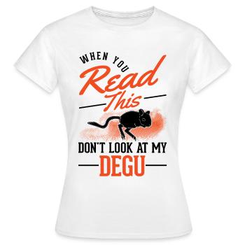 Degu Gift Shrub Rat Forest Degu - Women's T-Shirt - white - Front - AI Model Female 172 dark (172cm)