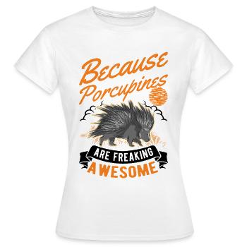 Porc-épic cadeau Porc-épic - T-shirt Femme - blanc - Devant - AI Model Female 172 dark (172cm)