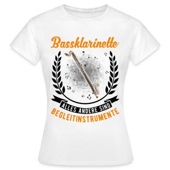 Bassklarinette Begleitinstrumente - Frauen T-Shirt - Weiß - Vorne - AI Model Female 172 dark (172cm)