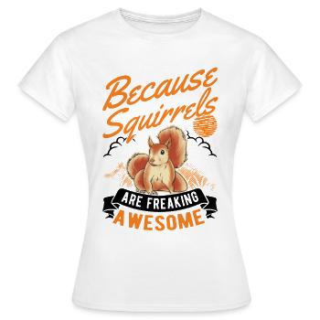 Écureuil cadeau écureuil écureuil gris écureuil - T-shirt Femme - blanc - Devant - AI Model Female 172 dark (172cm)