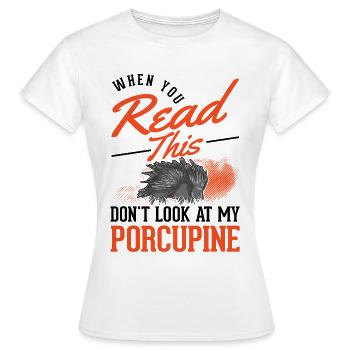 Porc-épic amateur Porc-épic - T-shirt Femme - blanc - Devant - AI Model Female 172 dark (172cm)