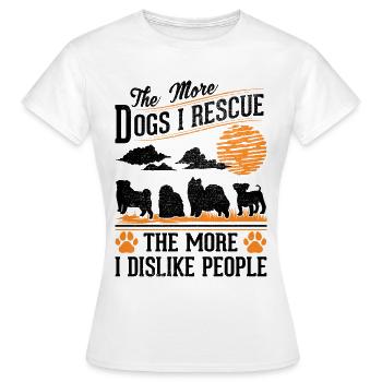 Hunderettung Straßenhund - Frauen T-Shirt - Weiß - Vorne - AI Model Female 172 dark (172cm)