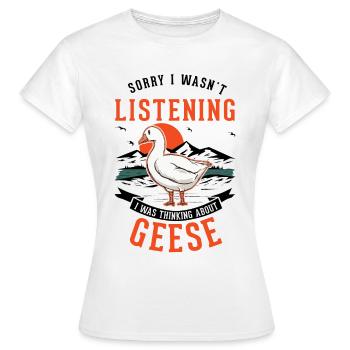 Oies cadeau oie éleveur oie oie - T-shirt Femme - blanc - Devant - AI Model Female 172 dark (172cm)