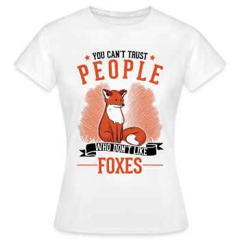 Cadeau de renard Renard roux - T-shirt Femme - blanc - Devant - AI Model Female 172 dark (172cm)