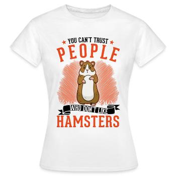 Hamster Hamster Roue Hamster Or Hamster Hamster - T-shirt Femme - blanc - Devant - AI Model Female 172 dark (172cm)