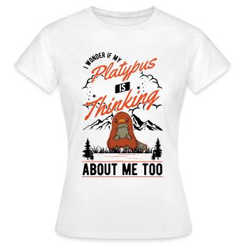 Ornithorynque disant ornithorynque - T-shirt Femme - blanc - Devant - AI Model Female 172 dark (172cm)
