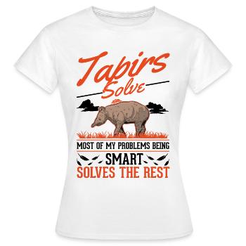 Tapir Tapir des plaines Tapirdae Tapir - T-shirt Femme - blanc - Devant - AI Model Female 172 dark (172cm)