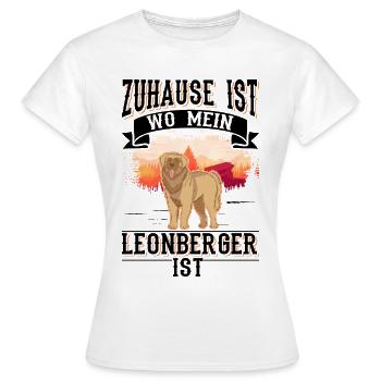 Zuhause ist wo mein Leonberger ist - Frauen T-Shirt - Weiß - Vorne - AI Model Female 172 dark (172cm)
