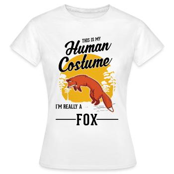 Cadeau de renard Renard roux - T-shirt Femme - blanc - Devant - AI Model Female 172 dark (172cm)