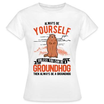 Marmotte marmotte marmotte - T-shirt Femme - blanc - Devant - AI Model Female 172 dark (172cm)