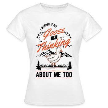 Oies cadeau oie éleveur oie oie - T-shirt Femme - blanc - Devant - AI Model Female 172 dark (172cm)