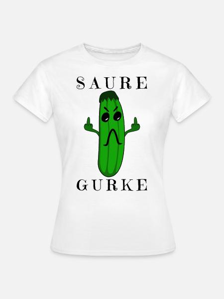 Saure Gurke Vegetarier Vegan Salatgurke - Frauen T-Shirt - Weiß