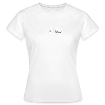 Karma returns - Frauen T-Shirt - Weiß - Vorne - AI Model Female 172 dark (172cm)