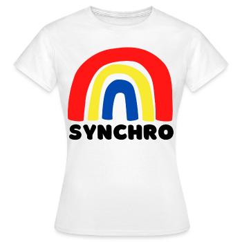 Synchro Rainbow - Women's T-Shirt - white - Front - AI Model Female 172 dark (172cm)