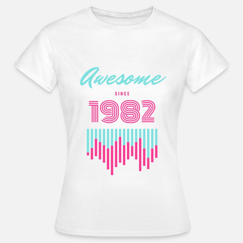 Awesome Since 1982 Neon Pulse - Women's T-Shirt - white