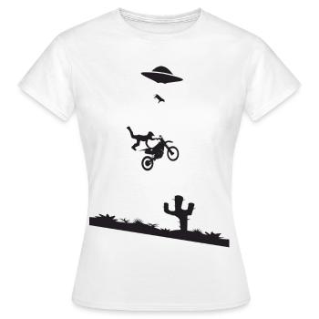 Cascade de motocross - T-shirt Femme - blanc - Devant - AI Model Female 172 dark (172cm)