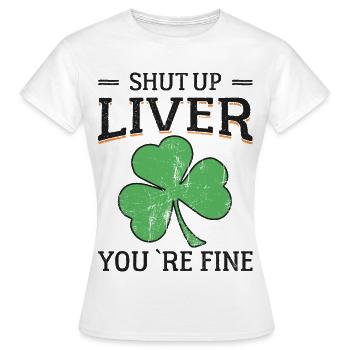 Toast Beer Ireland Shamrock St. Patrick’s Day - T-shirt Femme - blanc - Devant - AI Model Female 172 dark (172cm)