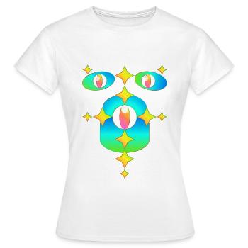Mille étoiles - T-shirt Femme - blanc - Devant - AI Model Female 172 dark (172cm)