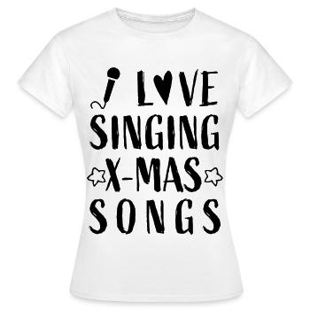 J’adore chanter Chansons de Noël - Musique de Noël - T-shirt Femme - blanc - Devant - AI Model Female 172 dark (172cm)