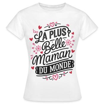 The Most Beautiful Mom in the World - Women's T-Shirt - white - Front - AI Model Female 172 dark (172cm)